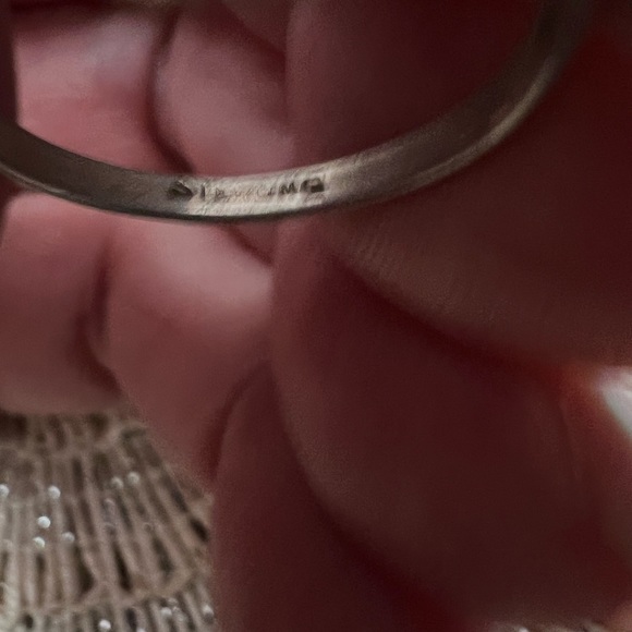 Vintage spoon and a baby ring both are sterling they were black and I cleaned. - Picture 9 of 12